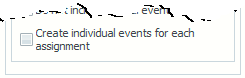 Create individual events for each assignment