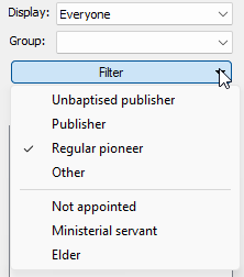 Extra publisher filters