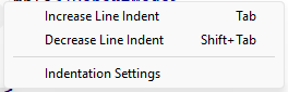 Indent Menu
