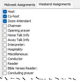 MWB History - Weekend Assignments