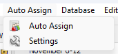 Midweek Editor Auto Assign menu