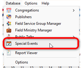 Options - Special Events