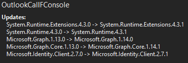 Nuget package updates