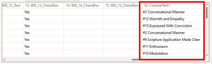 S-89 Data - CounselText field
