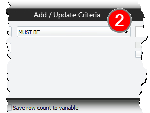 Add Criteria - Section 2