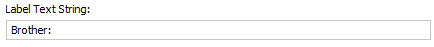 Label text String