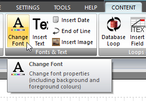 Change Font button