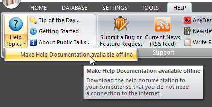 Make Help Documentation available offline