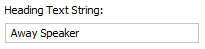 Heading Text String