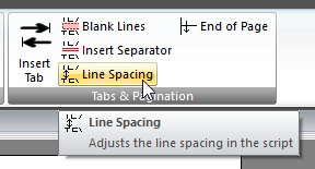 Line Spacing button