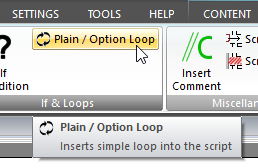 Option / Counter Loop button