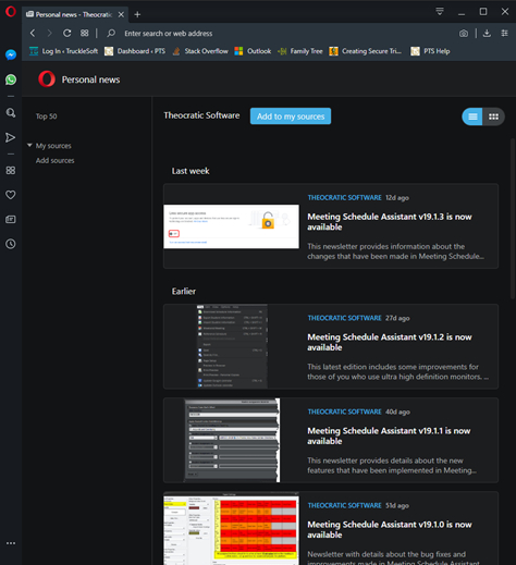 Opera - Personal News