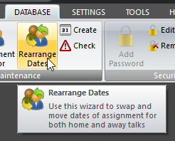 Rearrange Dates button