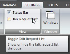 Talk Request List button