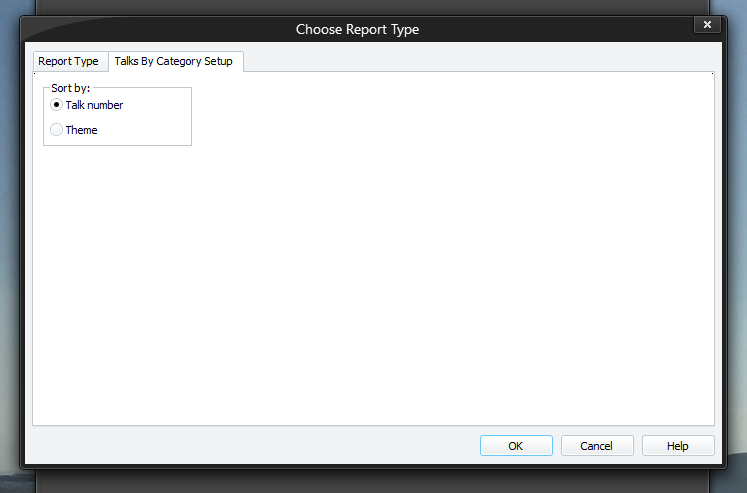 Talks By Category Setup