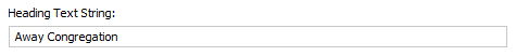 Heading Text String