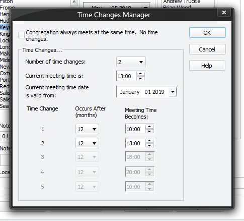 Time Changes Manager