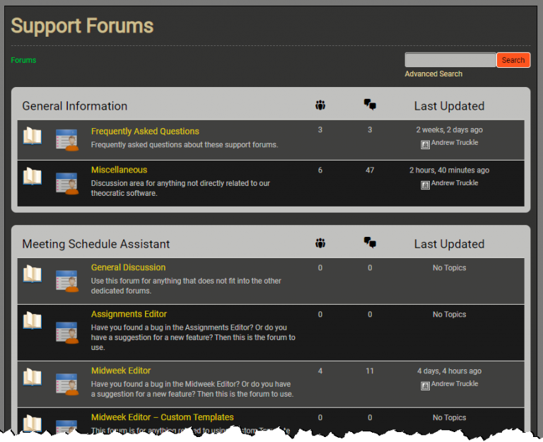 The New Support Forums
