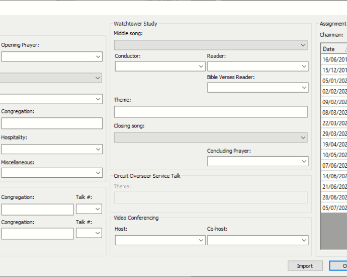 Weekend Meeting Editor