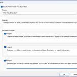Screenshot of the new “What Would You Say?” window in Meeting Schedule Assistant, showing fields for theme, material, and discussion prompts.